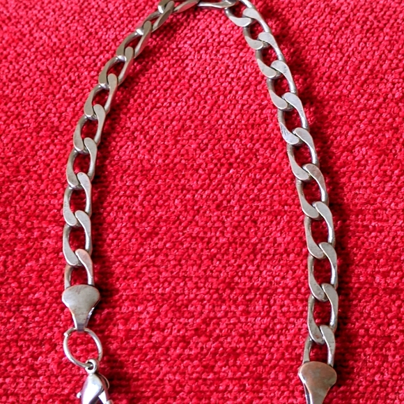 925 STERLING SILVER CURB LINK CHAIN BRACELET - Picture 3 of 7